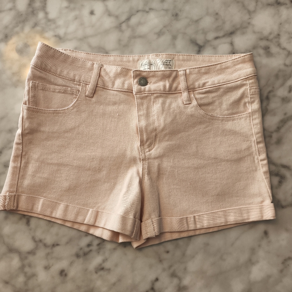 Jean shorts. PINK. NWOT